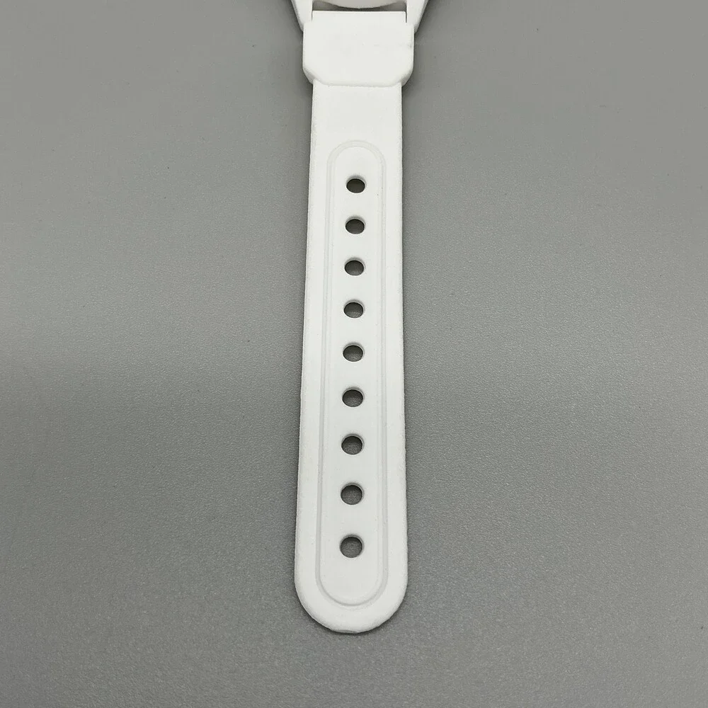 Socico Mens Watch 42mm White Dial Red Numbers White Sport 50M Luminous